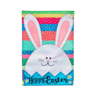 Easter Egg Bunny Applique Garden Flag