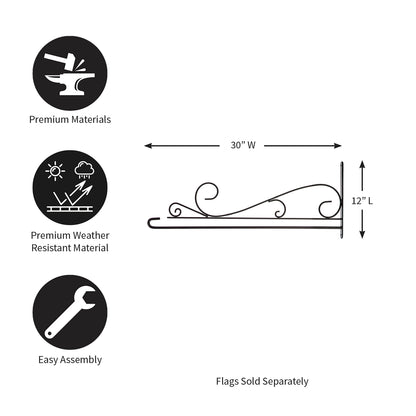 Swirl Wall-Mount House Flag Hanger