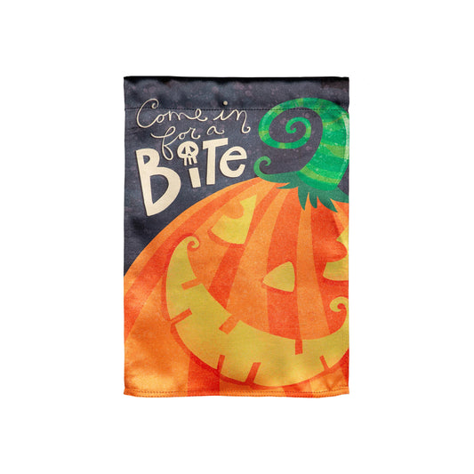 Come in for a Bite Lustre Garden Flag