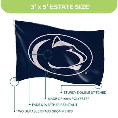 Penn State Single Sided Flag w/ 2 Grommets, 3'x5'