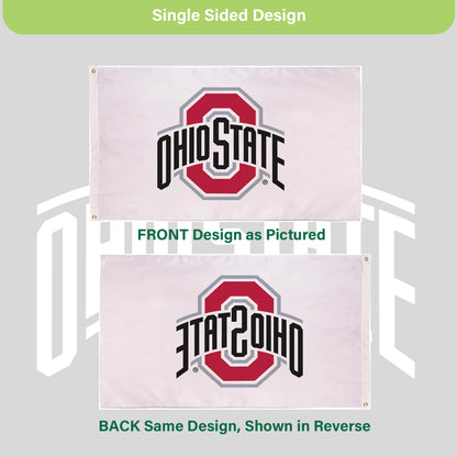 Ohio State University Single Sided Estate Flag with 2 Grommets, 3'x5'