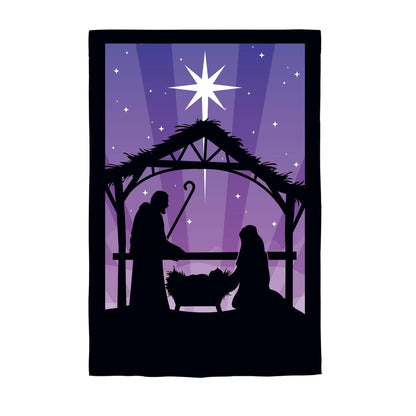 Nativity Reversible Lustre House Flag