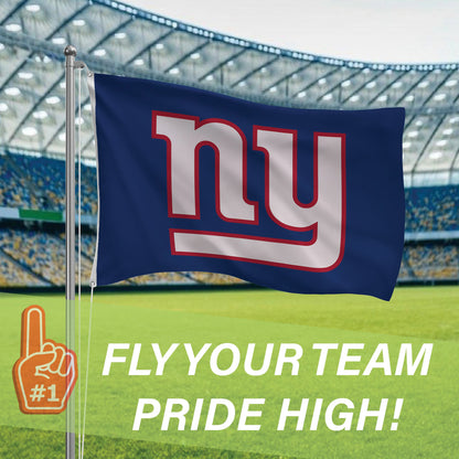 New York Giants Single Sided Flag with 2 Grommets, 3'x5'