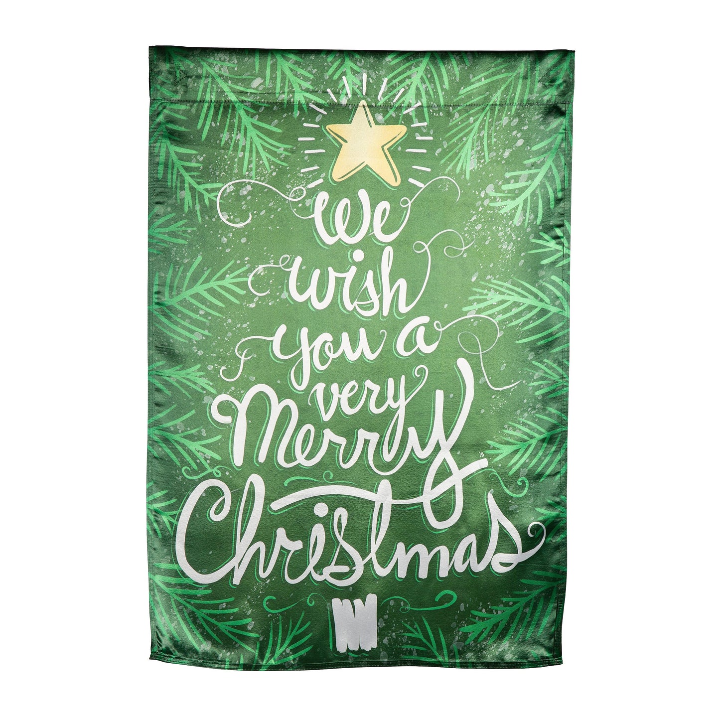 We Wish You a Merry Christmas Reversible Lustre House Flag