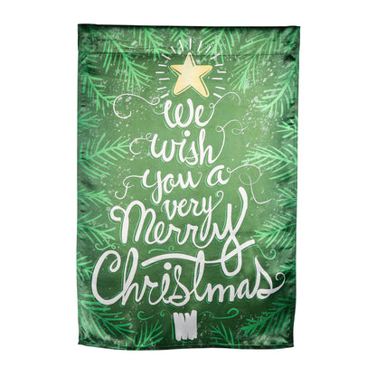 We Wish You a Merry Christmas Reversible Lustre House Flag