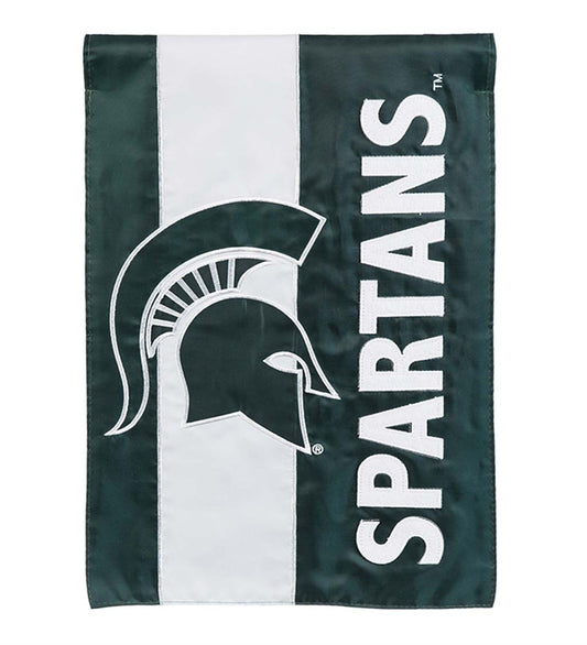 Double-Sided Embellished NCAA College Team Pride Applique House Flag, Michigan State