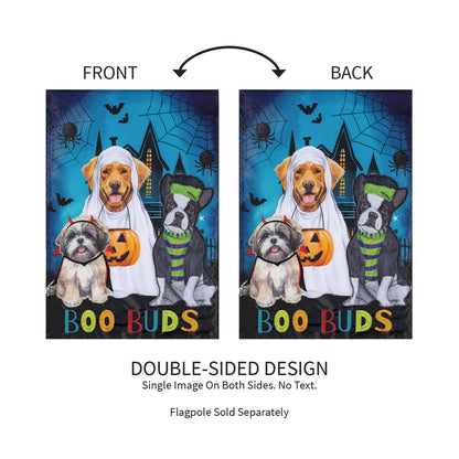 Boo Buds Applique Garden Flag