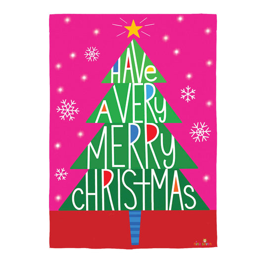 Have a Merry Christmas Burlap House Flag