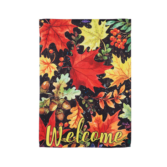 Garden Suede Flag, Colorful Fall Leaves