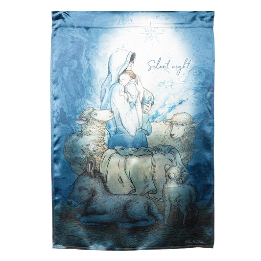 Silent Night Lustre House Flag