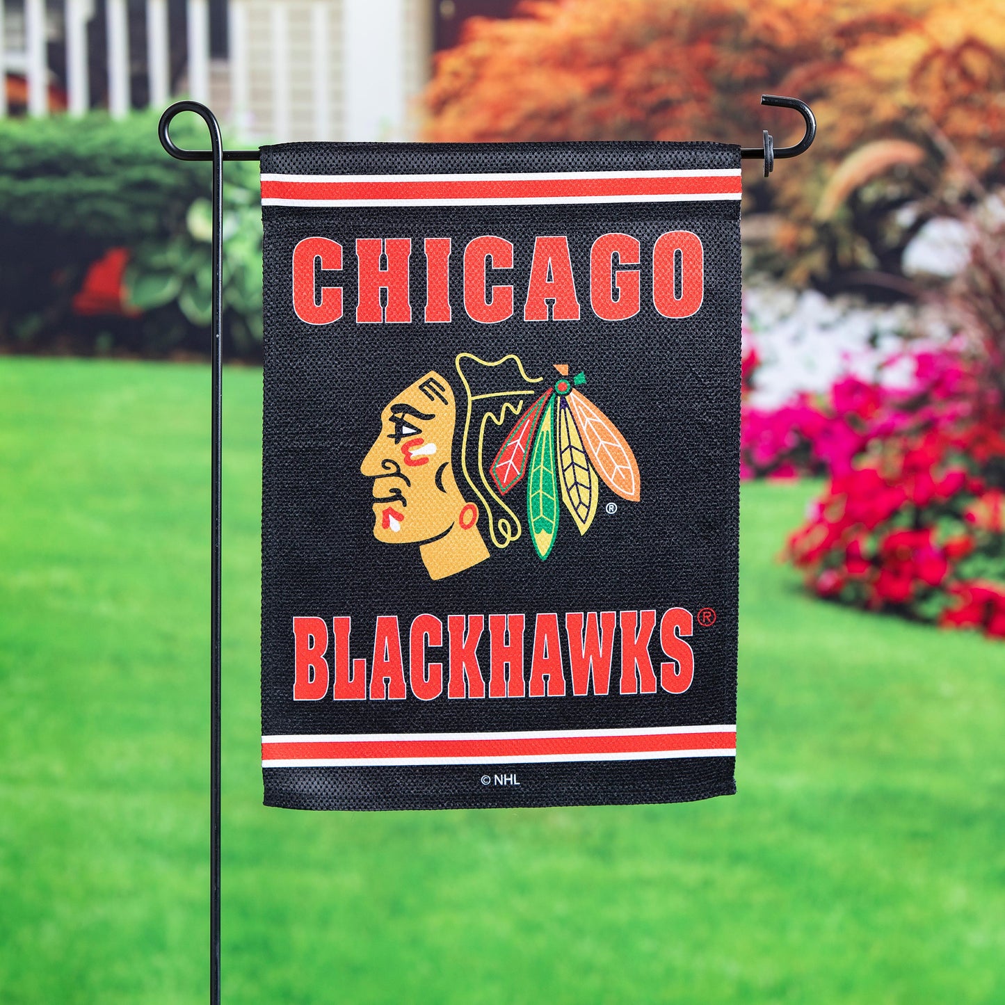 Embossed Suede Flag, GDN Size, Chicago Blackhawks