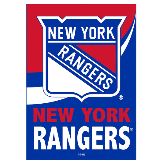 New York Rangers Burlap Flag House Size