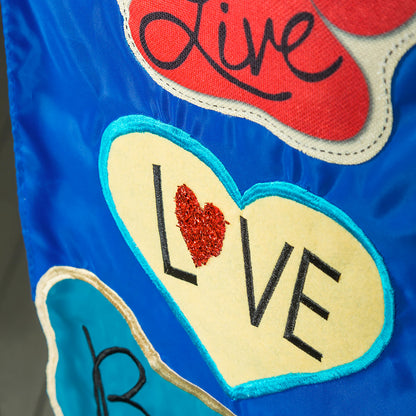 Live Love Bark Garden Burlap Flag and Sassafras Mat Set (14B8898ECM+438898)