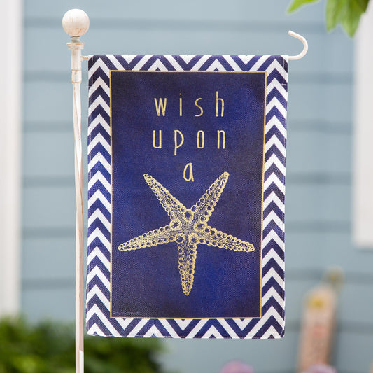 Anchor & Gold Reversible Burlap Garden flag