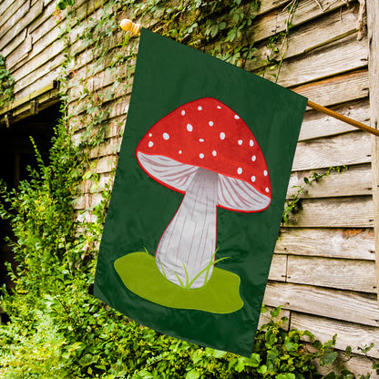 Mushroom Basic Applique House Flag