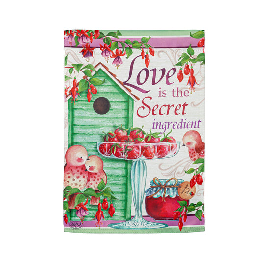 The Secret Ingredient Suede Garden Flag