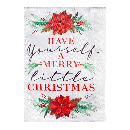 Have Yourself a Merry Little Christmas Moire House Flag