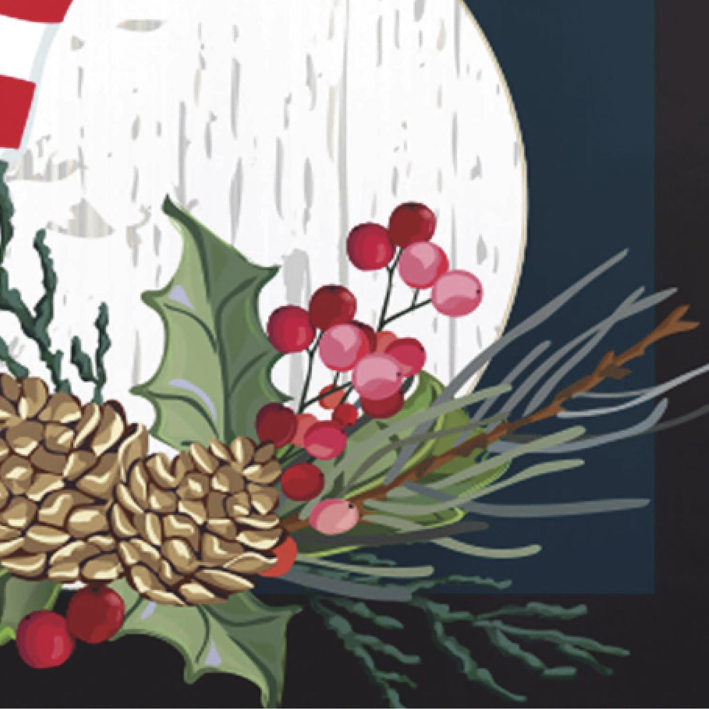 Holly Snowman Burlap Garden Flag