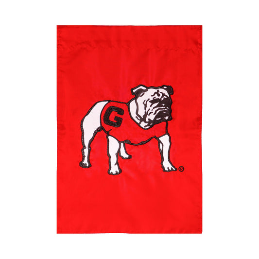 University of Georgia Alternate Bulldog Logo Applique Garden Flag