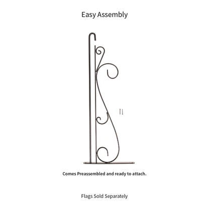 Swirl Wall-Mount House Flag Hanger