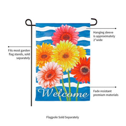 Spring Gerbera Bouquet Garden Suede Flag