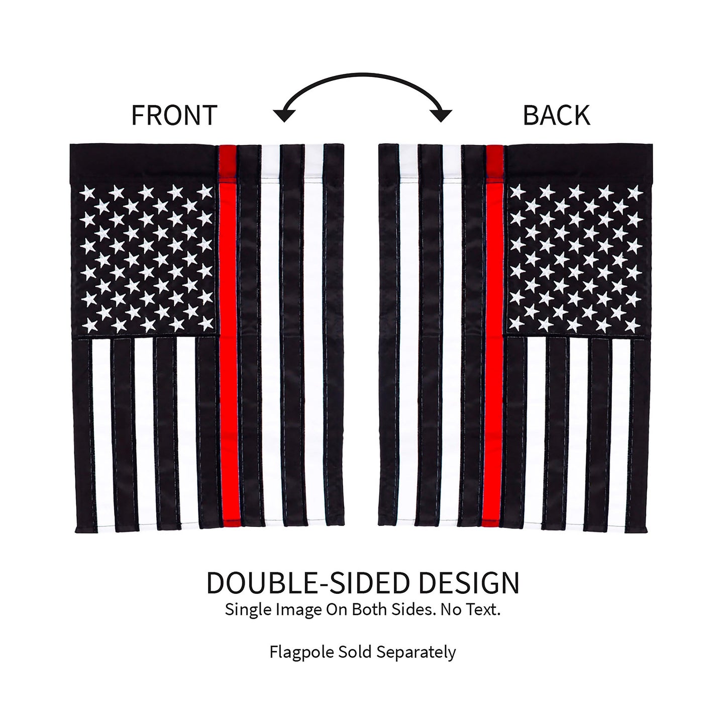 Thin Red Line House Applique Flag