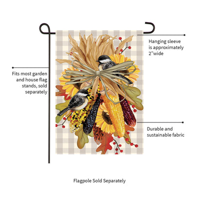 Ornamental Corn Burlap Garden Flag