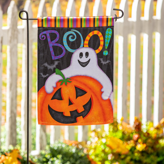 Halloween Friends Garden Lustre Flag