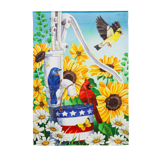 Patriotic Pump House Suede Flag