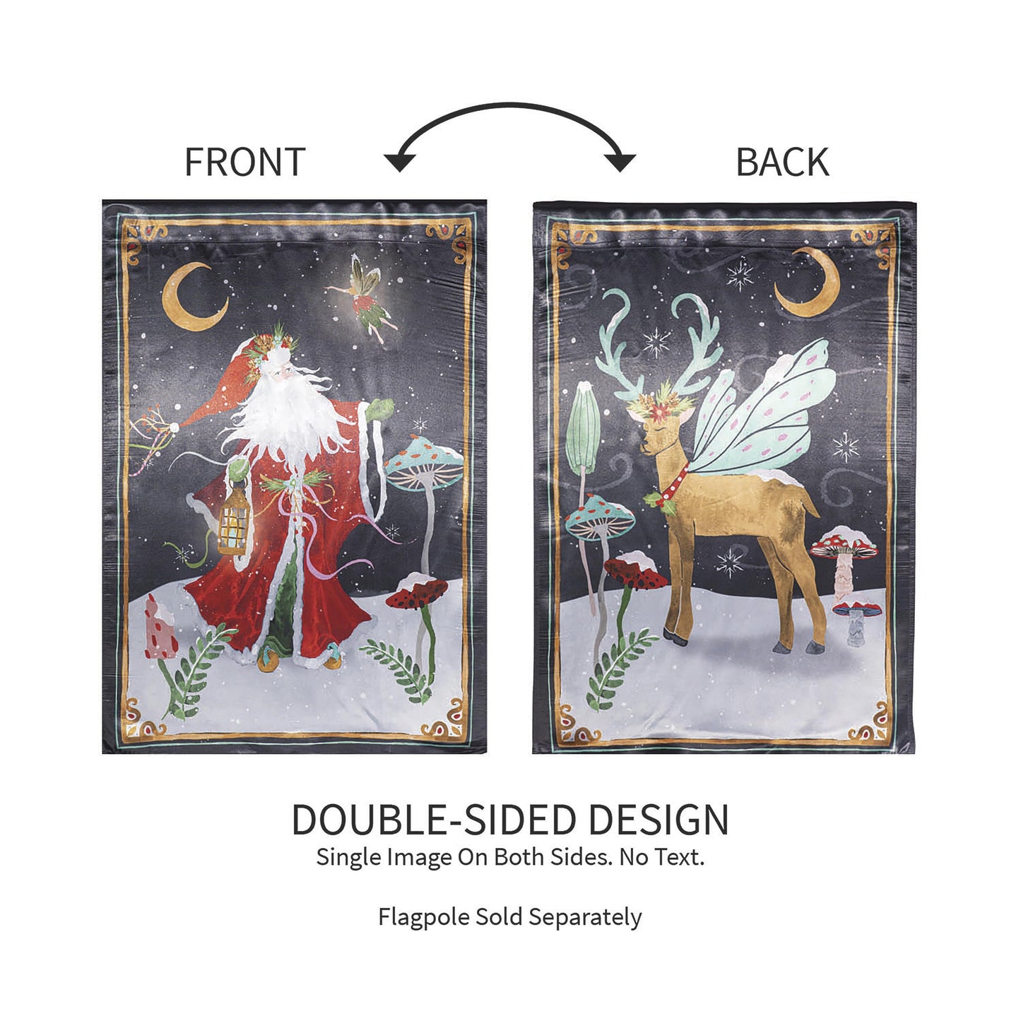Santa's Forest of Wonder Reversible Lustre Garden Flag