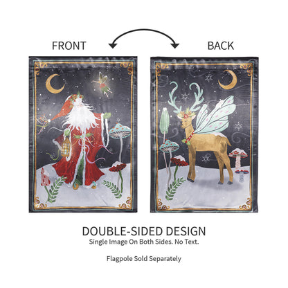 Santa's Forest of Wonder Reversible Lustre Garden Flag
