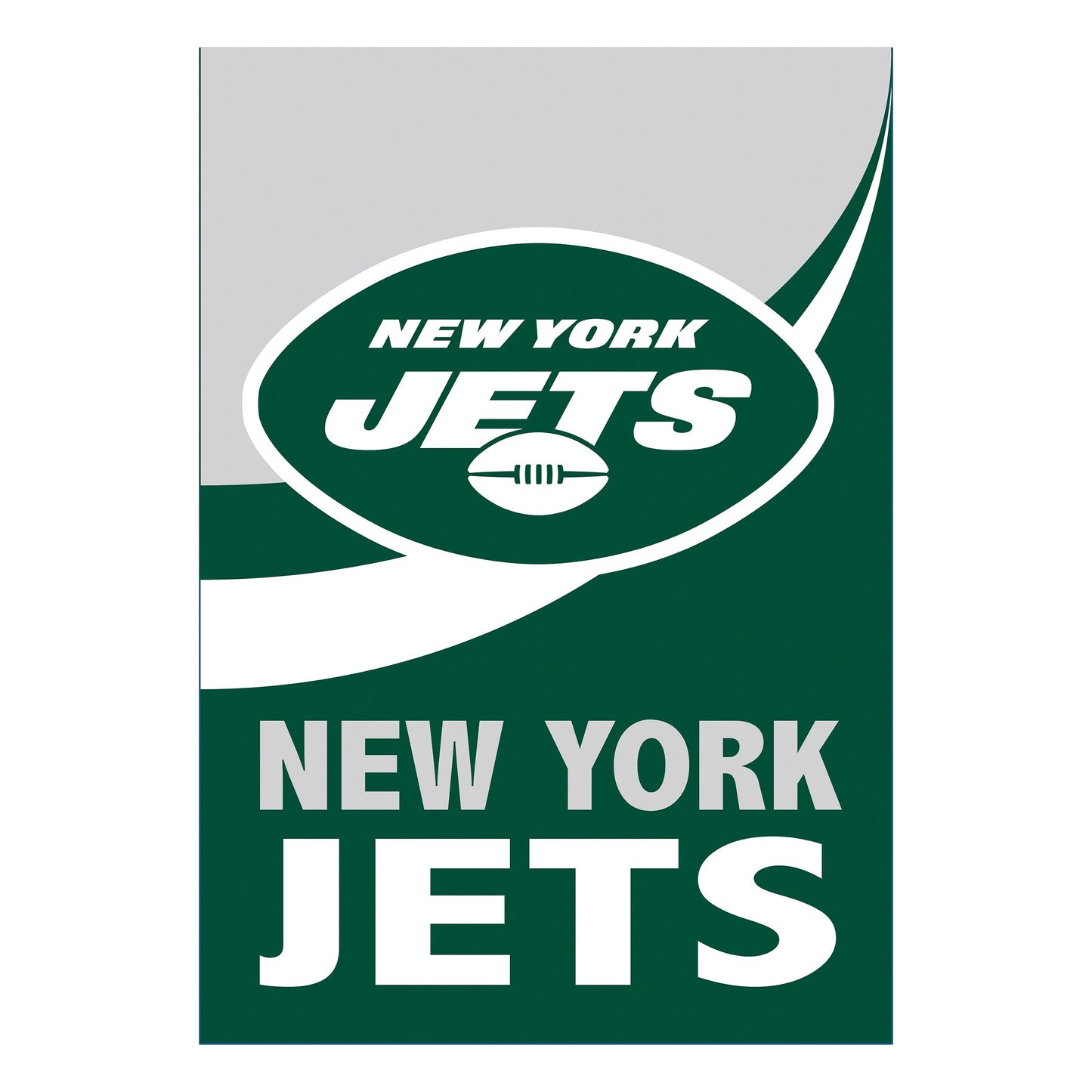 New York Jets Burlap Flag House Size