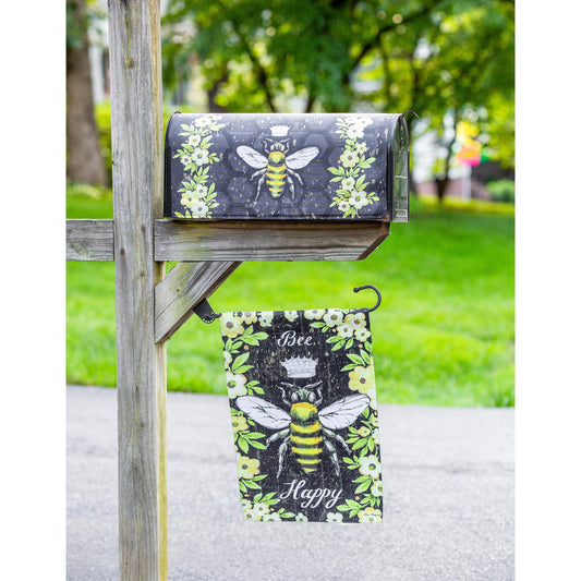 Bee Happy Queen Bee Garden Suede Flag