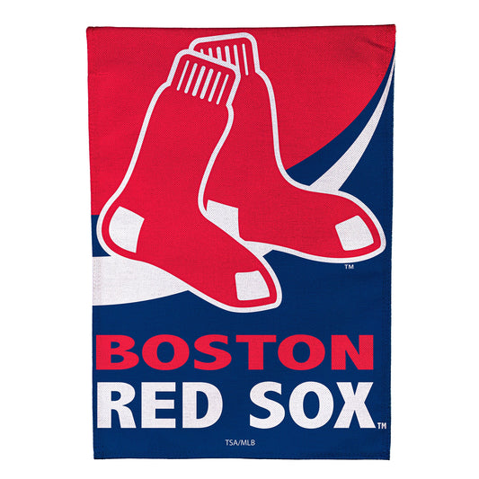 Boston Red Sox Burlap House Flag