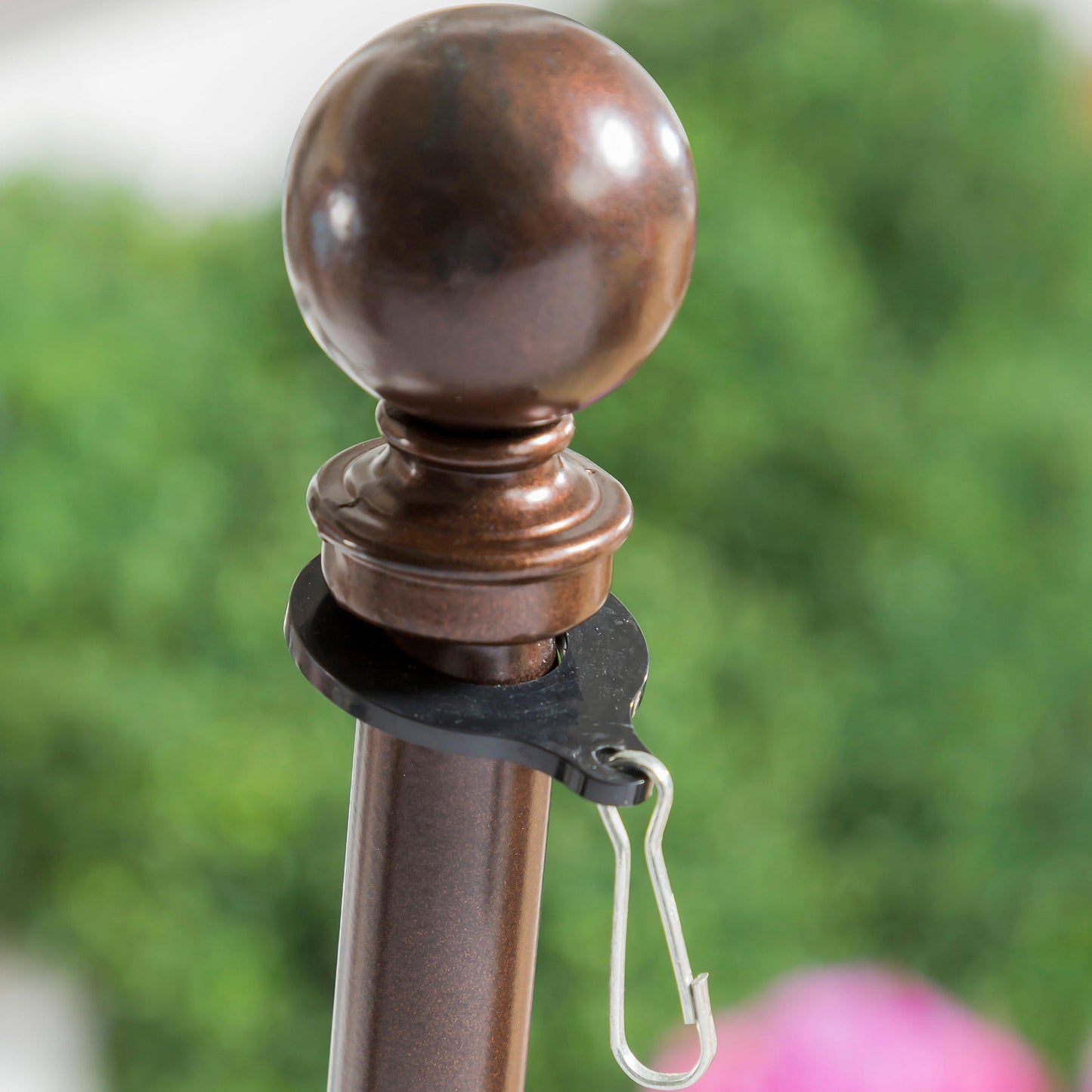 Extendable Metal House Flag Pole, Bronze