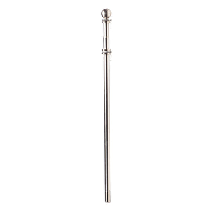 Extendable Metal House Flag Pole, Silver