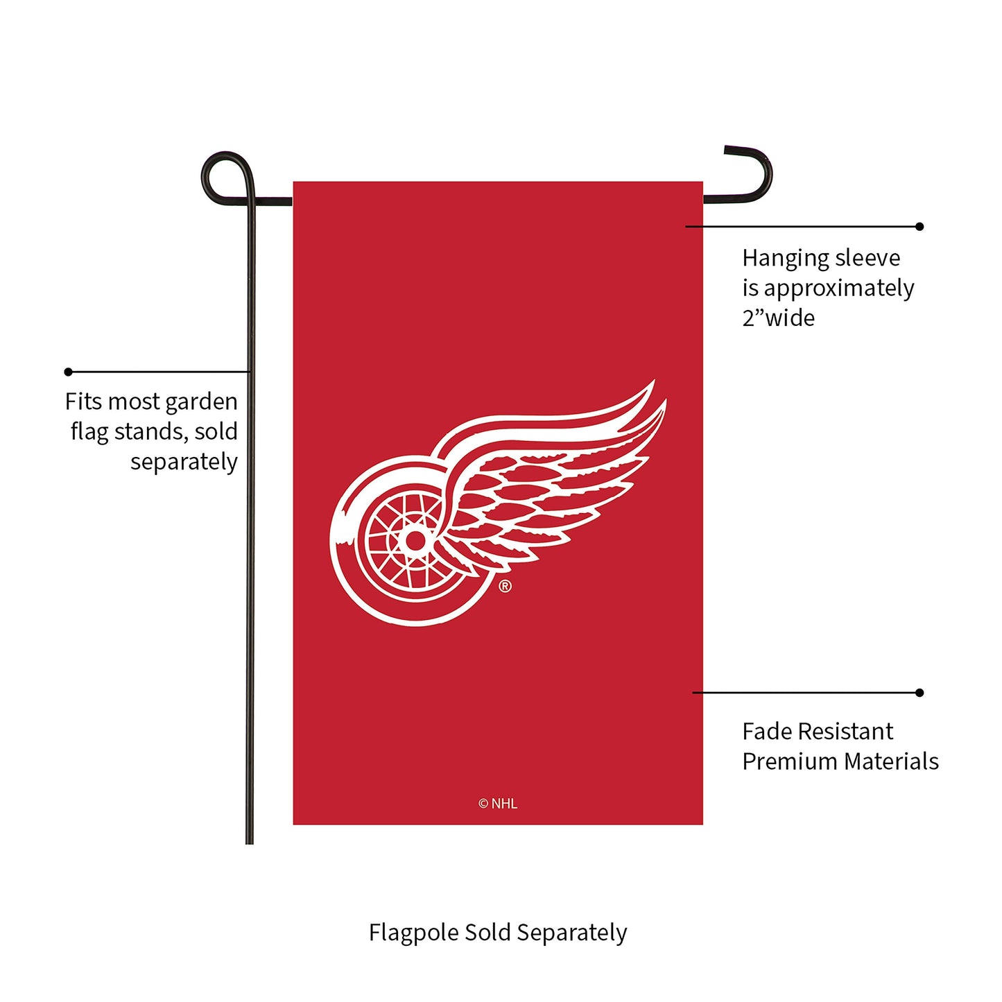 Applique Flag, Gar., Detroit Red Wings
