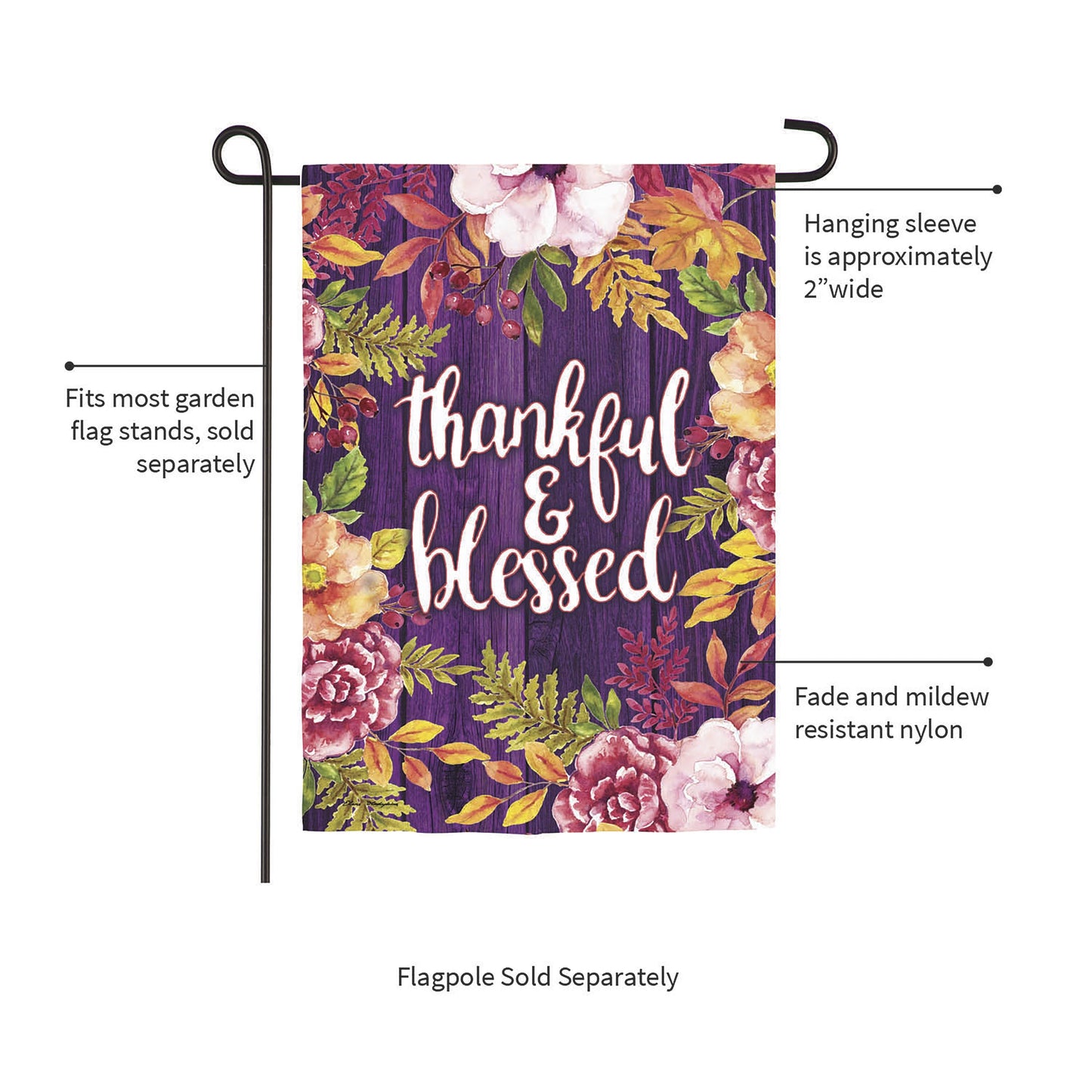 Blessed Moire Garden Flag