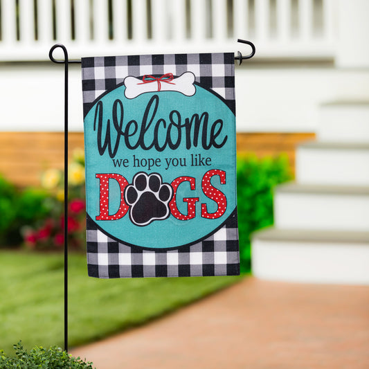 Hope You Like Dogs Garden Burlap Flag