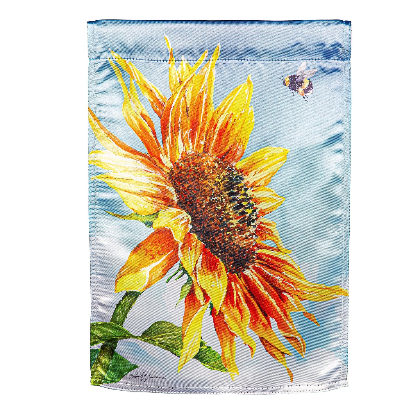 New Morning Sunflower Lustre Garden Flag