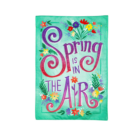 Spring is in the Air Linen Garden Flag