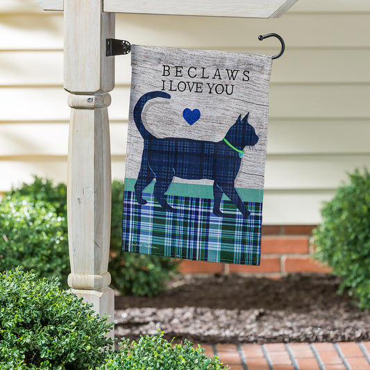 Beclaws I Love You Garden Burlap Flag