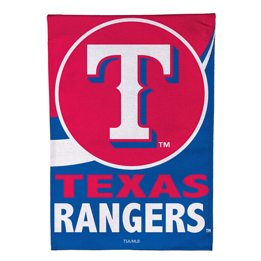 Texas Rangers Burlap House Flag
