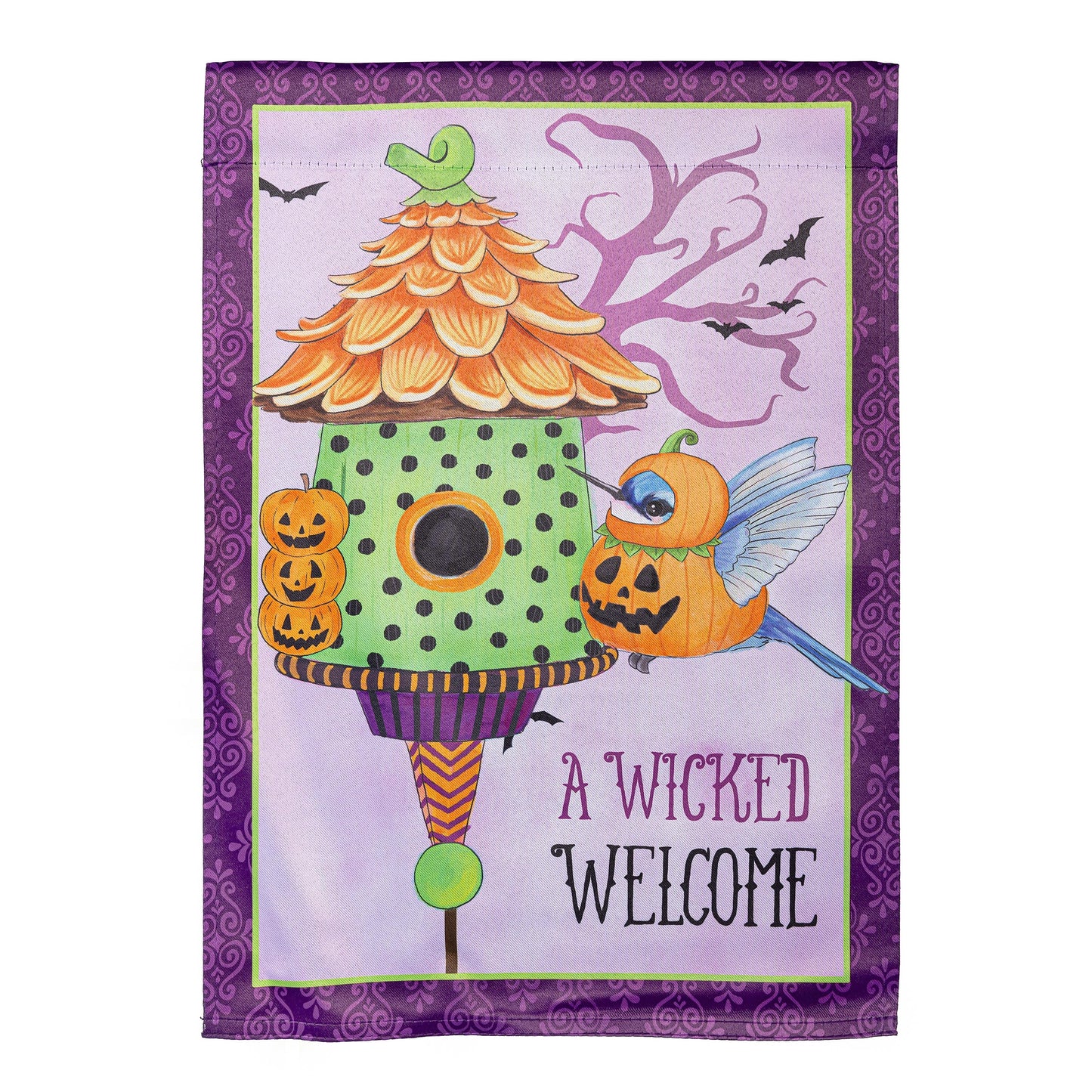 Trick or Tweet Suede Garden Flag