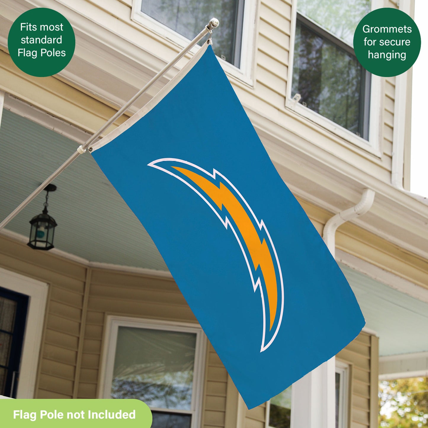 Los Angeles Chargers Single Sided Estate Flag with 2 Grommets, 3'x5'