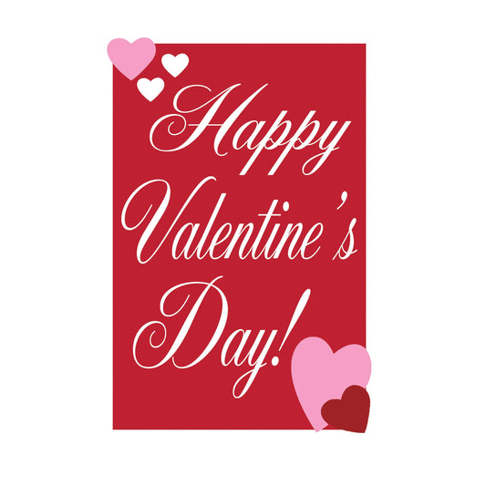 Happy Valentine's Day Applique Garden Flag