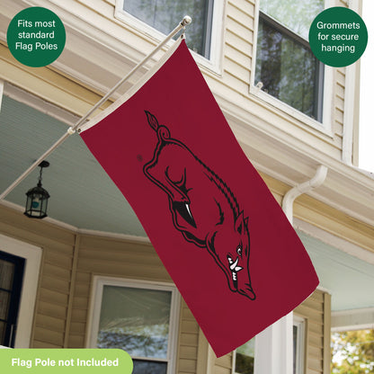 University of Arkansas Single Sided Estate Flag with 2 Grommets, 3'x5'