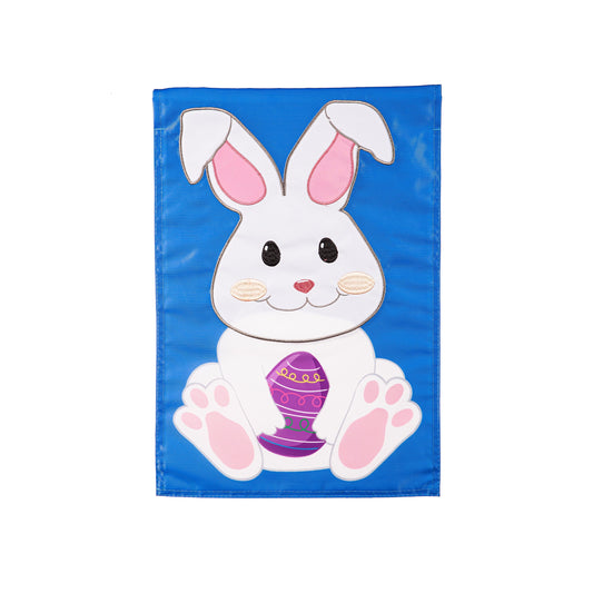 Happy Bunny Basic Applique Garden Flag