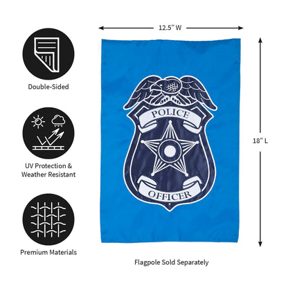 Police Department Garden Applique Flag