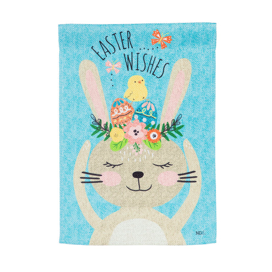 Easter Wishes Garden Textured Suede Flag